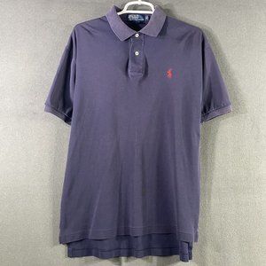 Polo Ralph Lauren Blue Regular M Men Golf Short Sleeve Classic Logo Preppy Knit